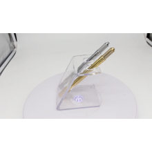 Splitter / Gold Doppelkopf Microblading Nadelstift Semi Permanent Makeup Augenbrauen Tattoo Hand Manual Pen